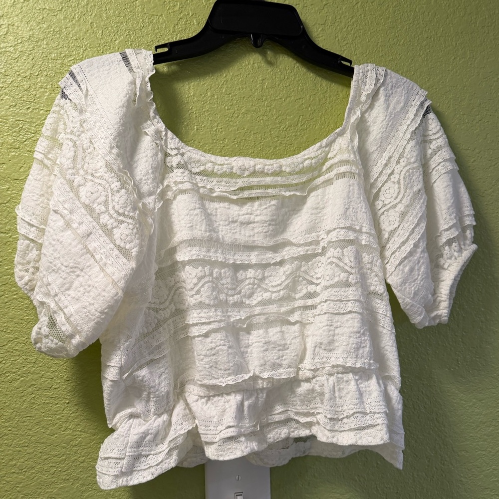 Altar'd State White Lace Blouse - Picture 3 of 7